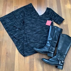 🕶️Mossimo Supply Co. black/cream long knit dress. Size M. NWT.